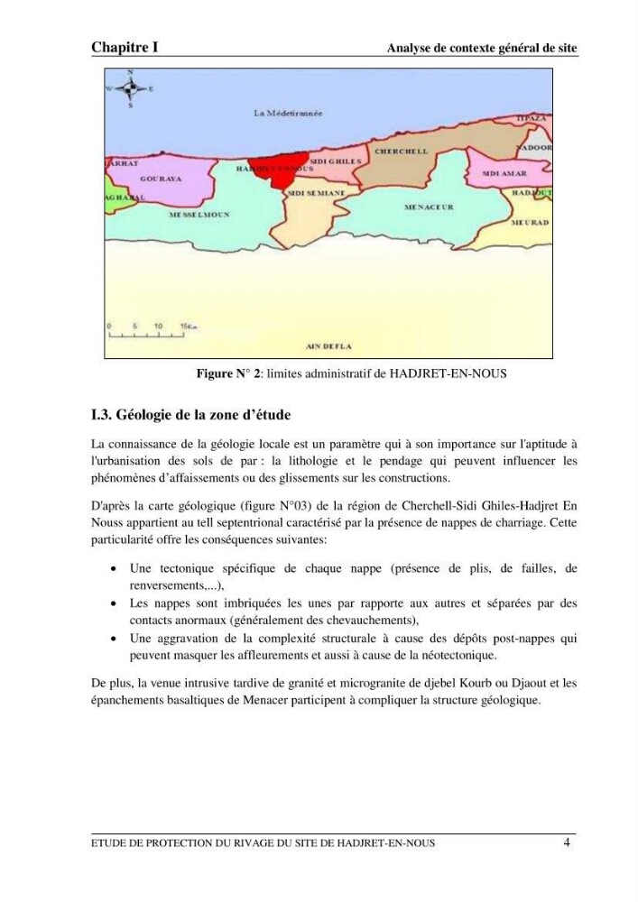 Etude de protection du rivage du site de Hadjret En Enous