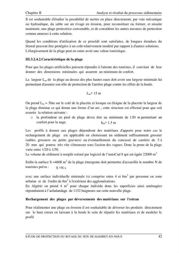 Etude de protection du rivage du site de Hadjret En Enous