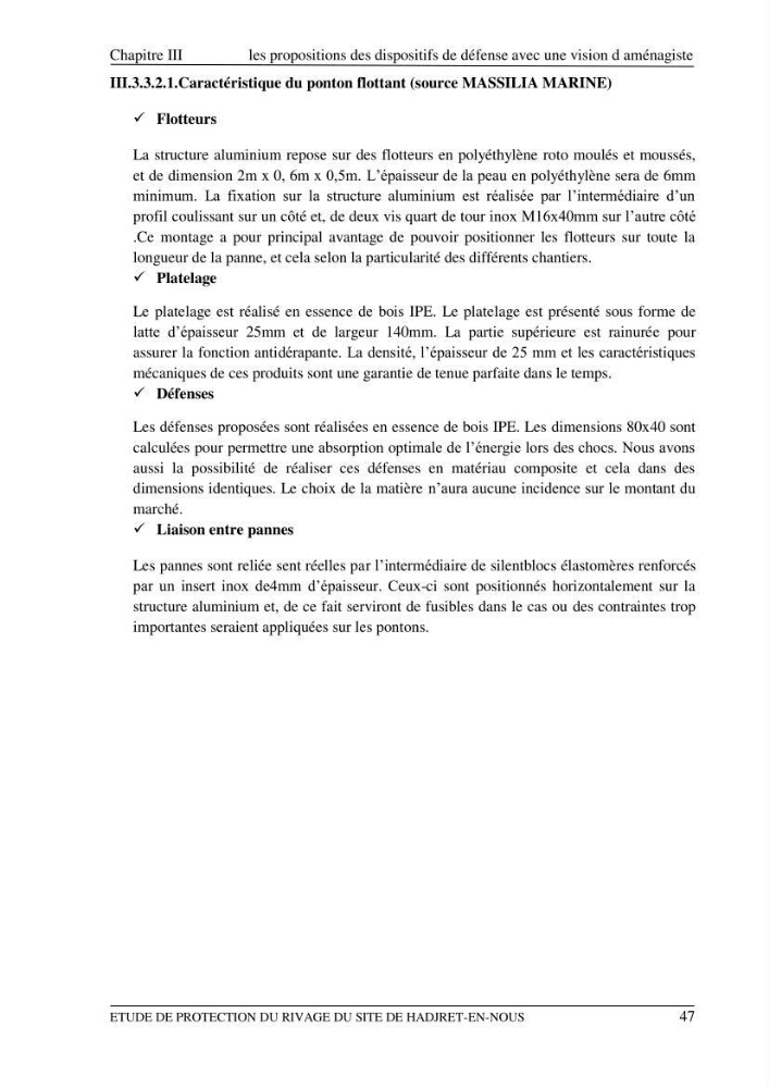 Etude de protection du rivage du site de Hadjret En Enous