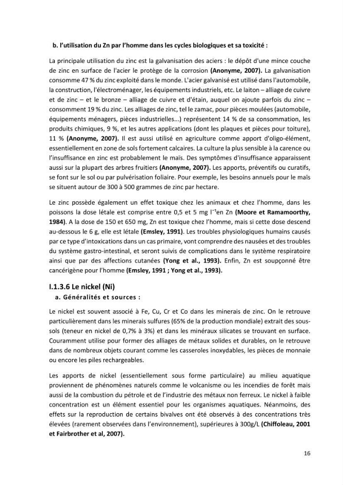 Evaluation et impact de la pollution par les métaux traces sur l’environnement marin as de l’embouchure de l’Oued Beni Messous