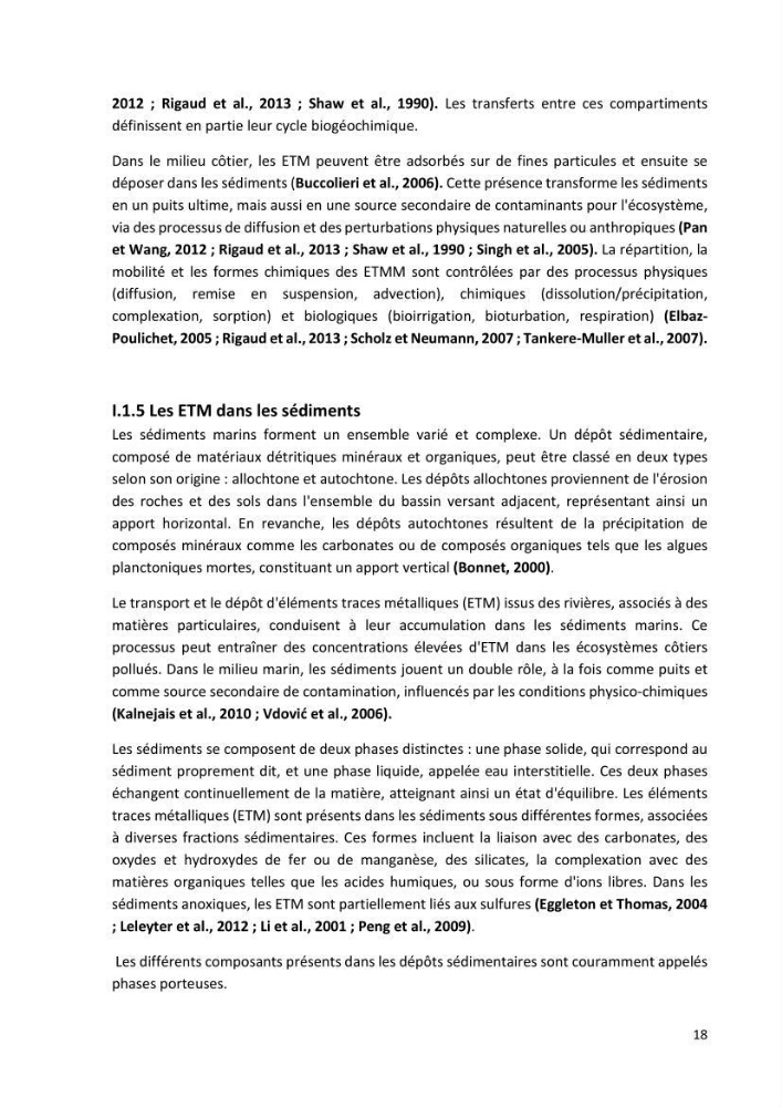 Evaluation et impact de la pollution par les métaux traces sur l’environnement marin as de l’embouchure de l’Oued Beni Messous