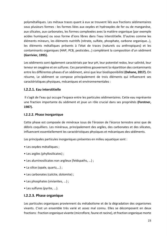 Evaluation et impact de la pollution par les métaux traces sur l’environnement marin as de l’embouchure de l’Oued Beni Messous