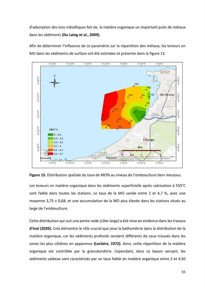Evaluation et impact de la pollution par les métaux traces sur l’environnement marin as de l’embouchure de l’Oued Beni Messous