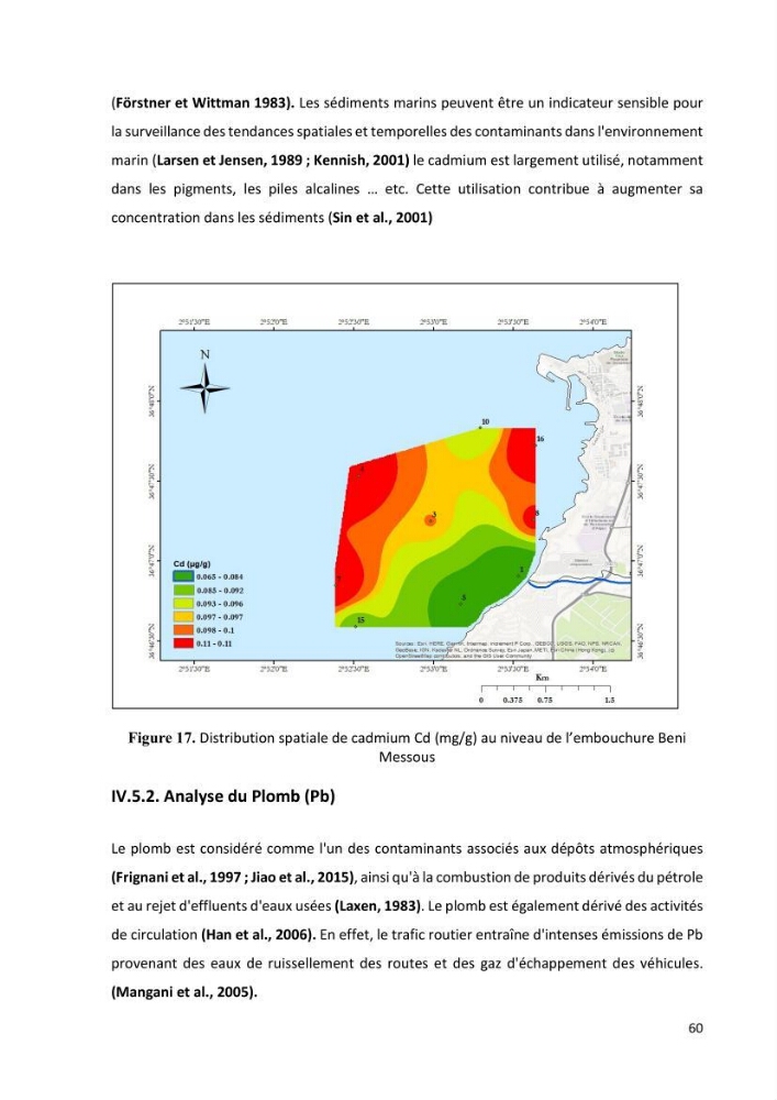 Evaluation et impact de la pollution par les métaux traces sur l’environnement marin as de l’embouchure de l’Oued Beni Messous