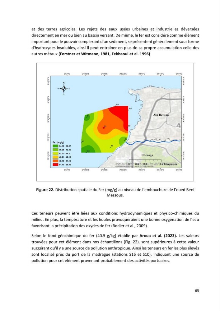 Evaluation et impact de la pollution par les métaux traces sur l’environnement marin as de l’embouchure de l’Oued Beni Messous