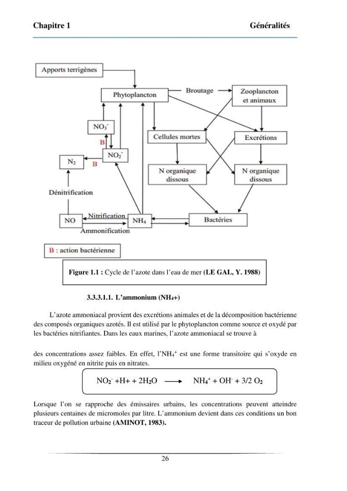 Les paramètres physicochimiques et les sels nutritifs dans la baie de Bou-Ismail: