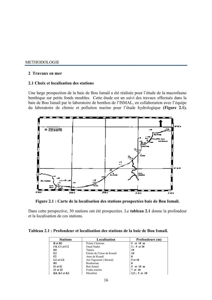 Peuplements carcinologiques des petits fonds de la baie de Bou-Ismail