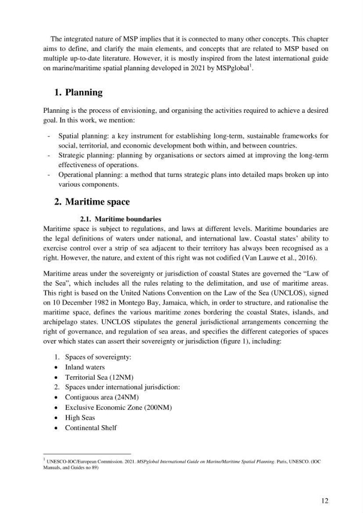 Analysis of the Algerian maritime spatial planning framework applied to the estearn sector