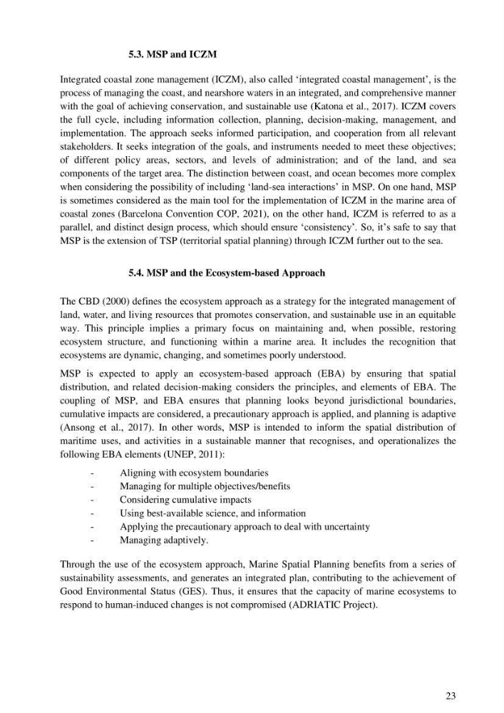 Analysis of the Algerian maritime spatial planning framework applied to the estearn sector