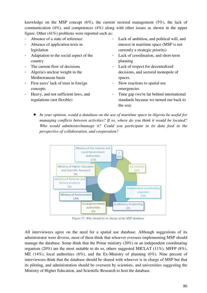 Analysis of the Algerian maritime spatial planning framework applied to the estearn sector