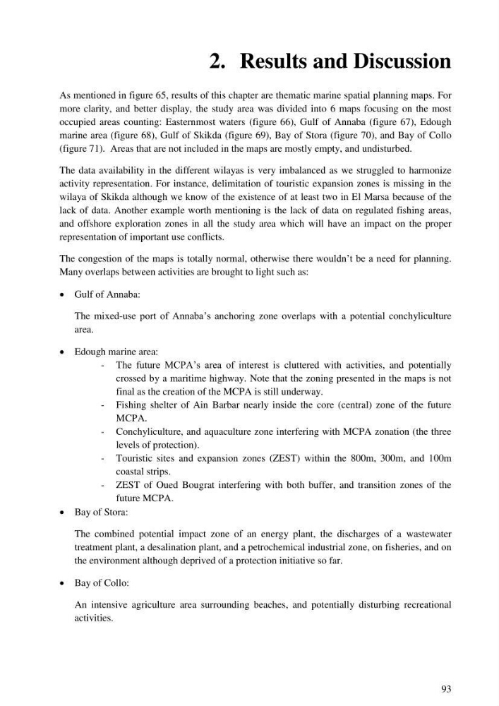Analysis of the Algerian maritime spatial planning framework applied to the estearn sector