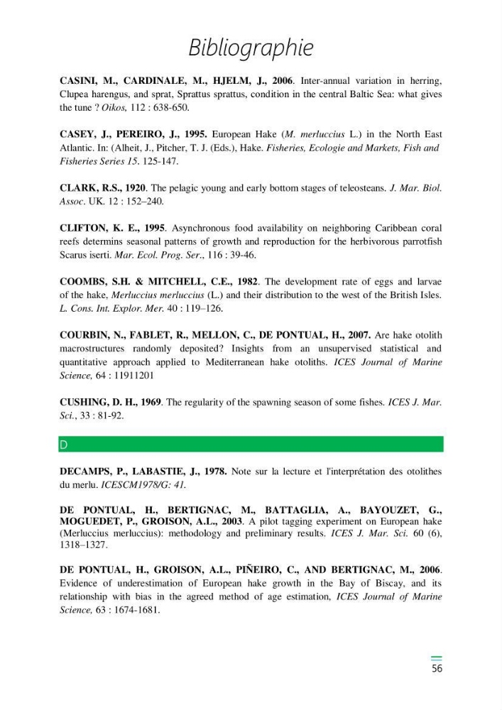 Etude de la variabilité du taux de croissance et écologie alimentaire des juvéniles du Merlu (merluccius merluccius,L.,1758) de la Baie de Jijel: