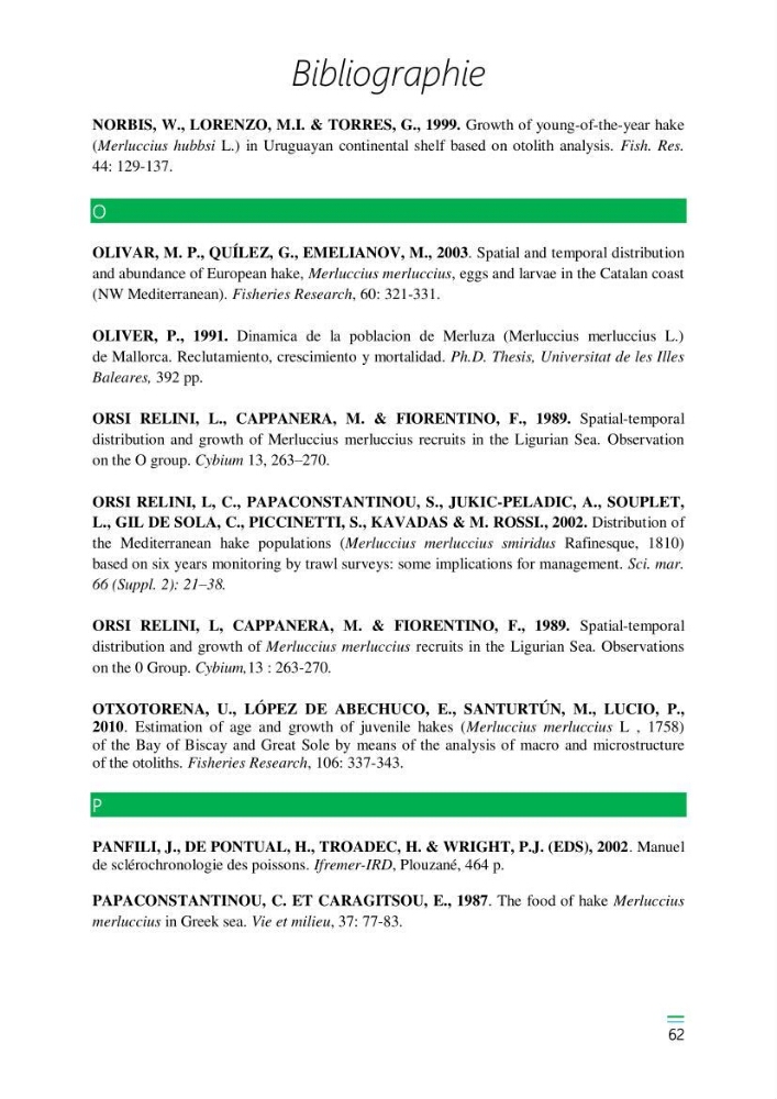 Etude de la variabilité du taux de croissance et écologie alimentaire des juvéniles du Merlu (merluccius merluccius,L.,1758) de la Baie de Jijel: