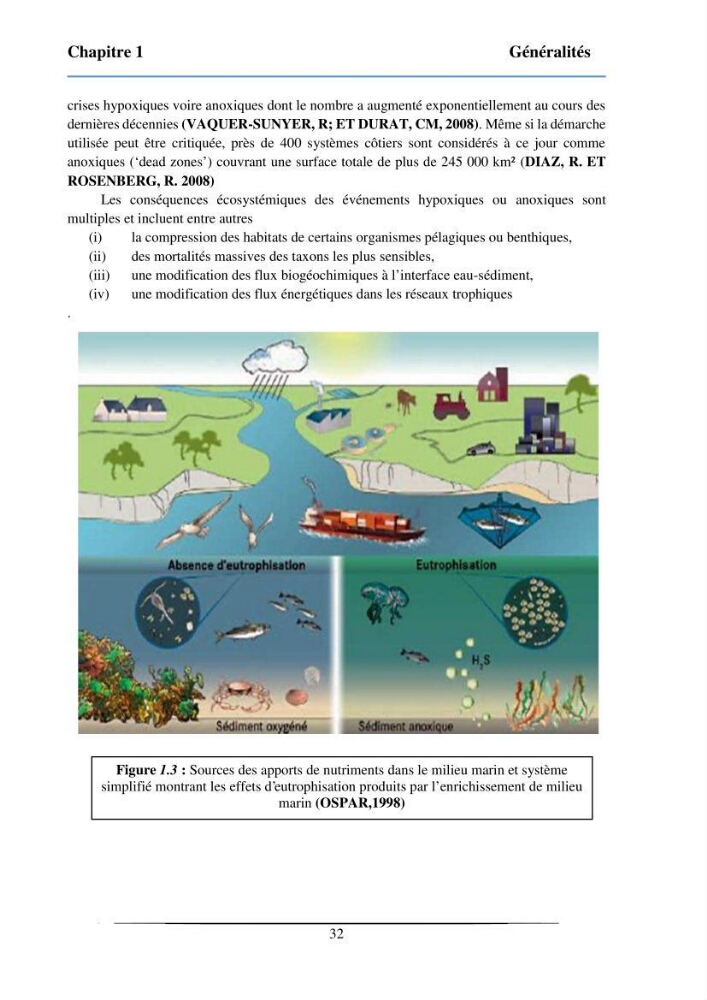 Les paramètres physicochimiques et les sels nutritifs dans la baie de Bou-Ismail