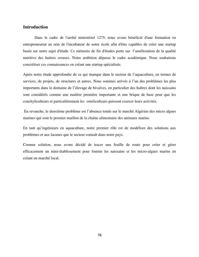 Suivi d’un élevage ostréicole Affinage des huîtres creuses Crassostrea gigas en présence de Chlorella sp.