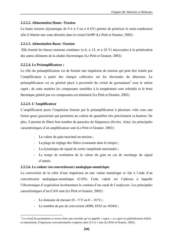 Etude de la répartition de la radioactivité naturelle, et de la minéralogie dans les carottes de sédiments, dans la baie de Bou-Ismail