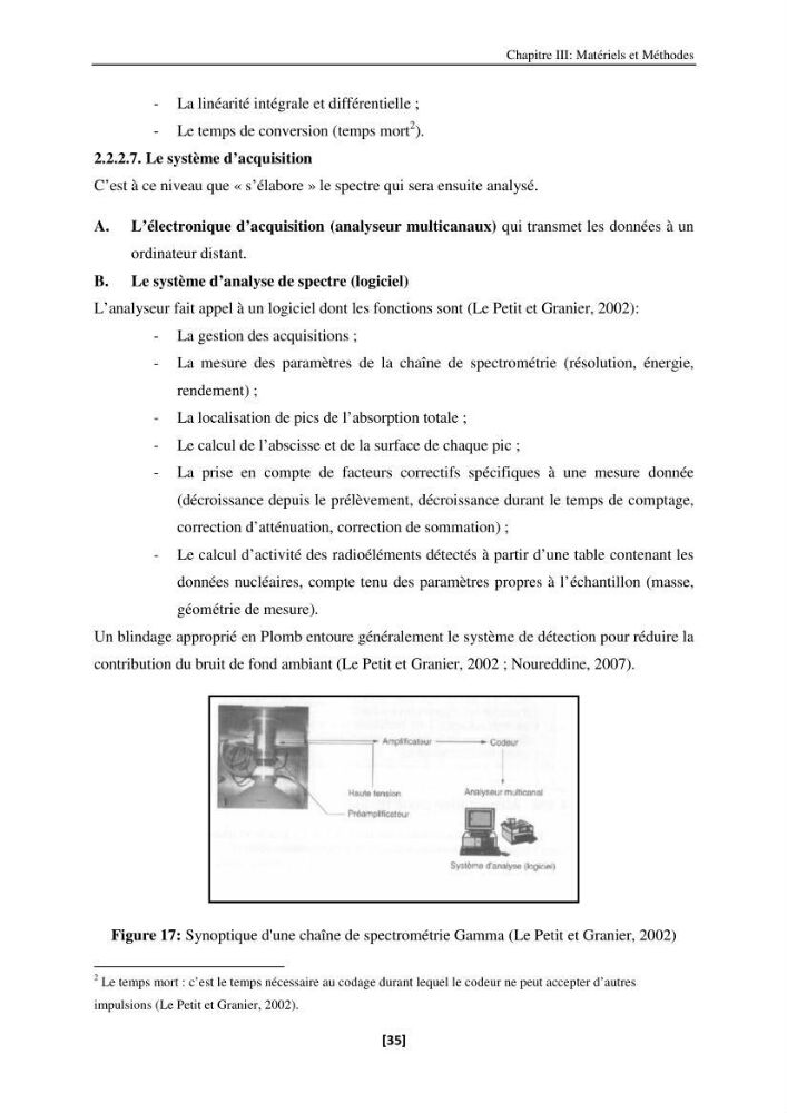 Etude de la répartition de la radioactivité naturelle, et de la minéralogie dans les carottes de sédiments, dans la baie de Bou-Ismail