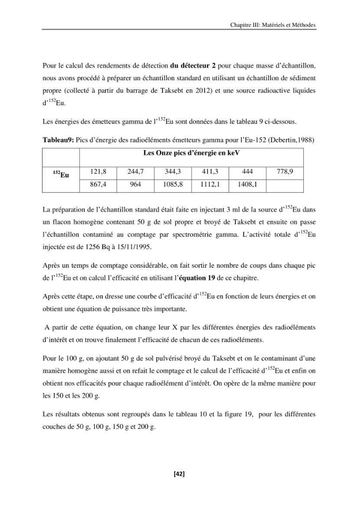 Etude de la répartition de la radioactivité naturelle, et de la minéralogie dans les carottes de sédiments, dans la baie de Bou-Ismail