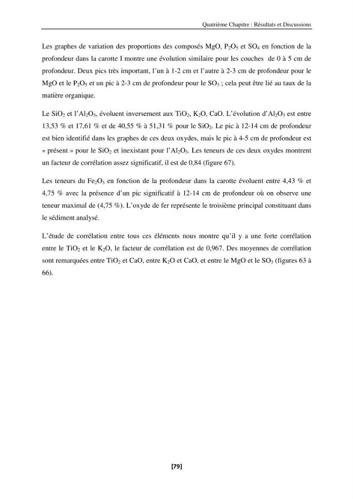 Etude de la répartition de la radioactivité naturelle, et de la minéralogie dans les carottes de sédiments, dans la baie de Bou-Ismail