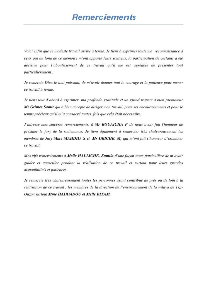 Evaluation de l\'état de mise en oeuvre de la loi 02-02 du 5 février 2002 relative à la protection et à la valorisation du littoral dans la wilaya de Tizi-Ouzou