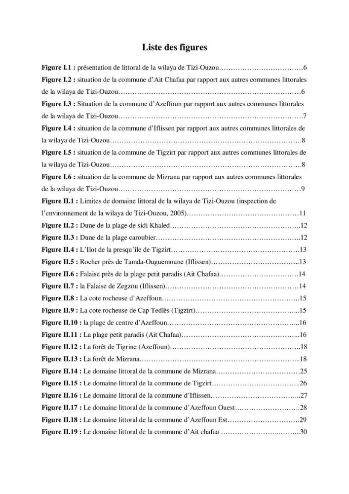 Evaluation de l\'état de mise en oeuvre de la loi 02-02 du 5 février 2002 relative à la protection et à la valorisation du littoral dans la wilaya de Tizi-Ouzou