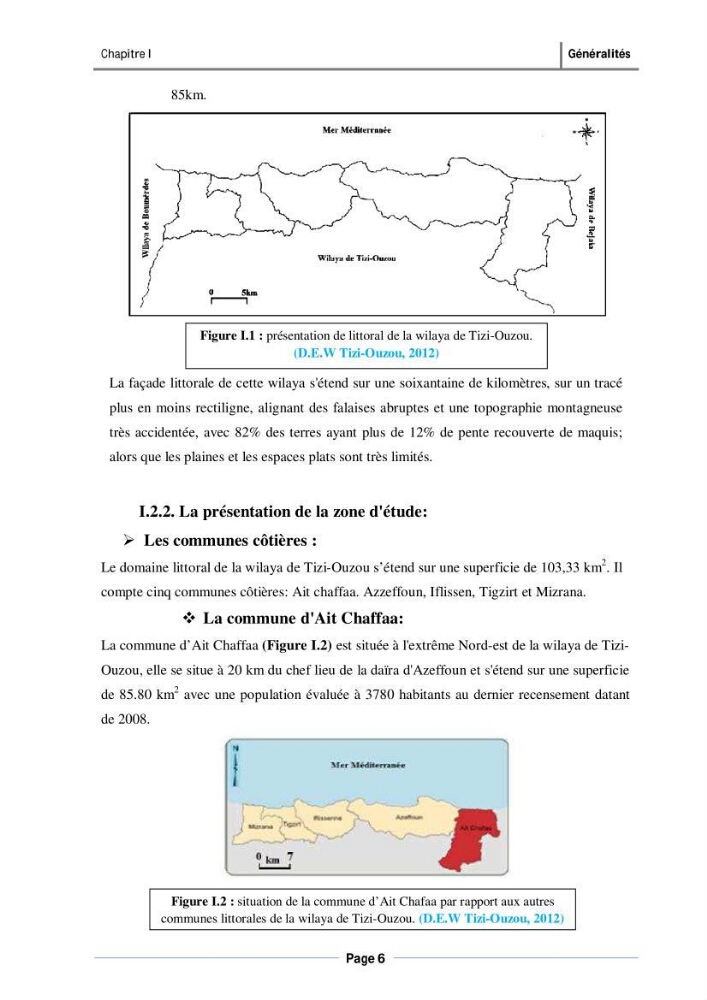 Evaluation de l\'état de mise en oeuvre de la loi 02-02 du 5 février 2002 relative à la protection et à la valorisation du littoral dans la wilaya de Tizi-Ouzou
