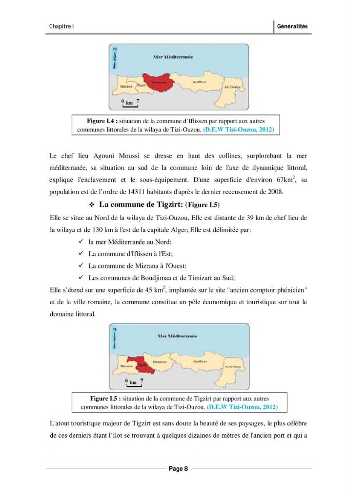 Evaluation de l\'état de mise en oeuvre de la loi 02-02 du 5 février 2002 relative à la protection et à la valorisation du littoral dans la wilaya de Tizi-Ouzou