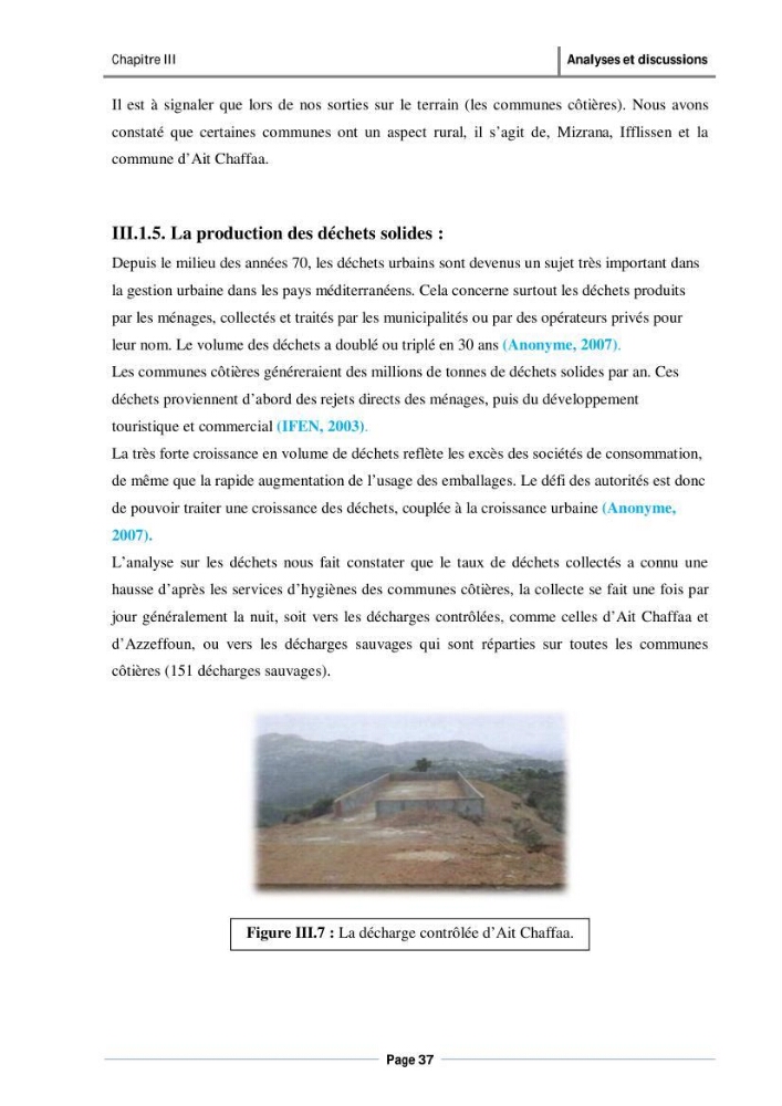 Evaluation de l\'état de mise en oeuvre de la loi 02-02 du 5 février 2002 relative à la protection et à la valorisation du littoral dans la wilaya de Tizi-Ouzou