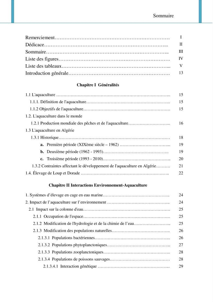 Etude d\'impact de la ferme aquacole Sarl EAM (Ain Tagourait) sur l\'environnement (Etat initial):