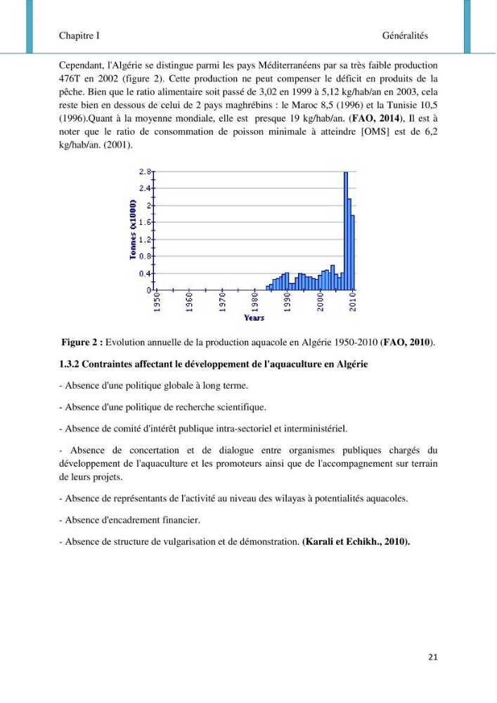 Etude d\'impact de la ferme aquacole Sarl EAM (Ain Tagourait) sur l\'environnement (Etat initial):