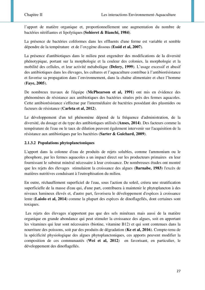 Etude d\'impact de la ferme aquacole Sarl EAM (Ain Tagourait) sur l\'environnement (Etat initial):