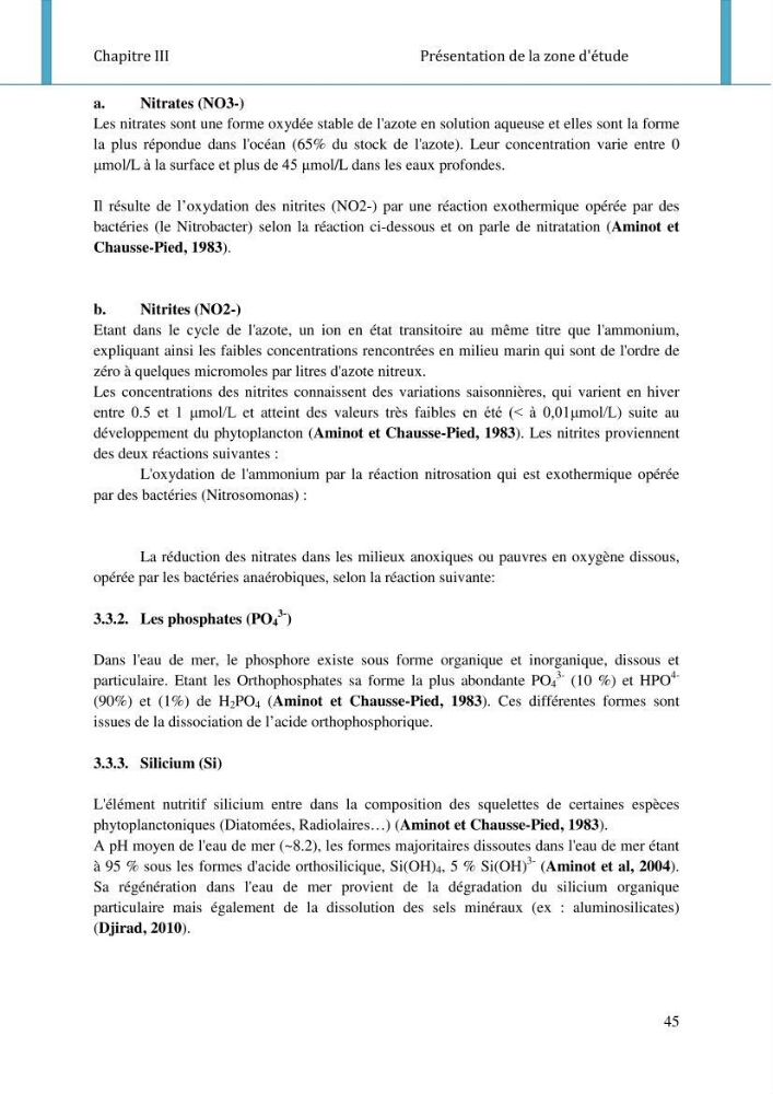 Etude d\'impact de la ferme aquacole Sarl EAM (Ain Tagourait) sur l\'environnement (Etat initial):