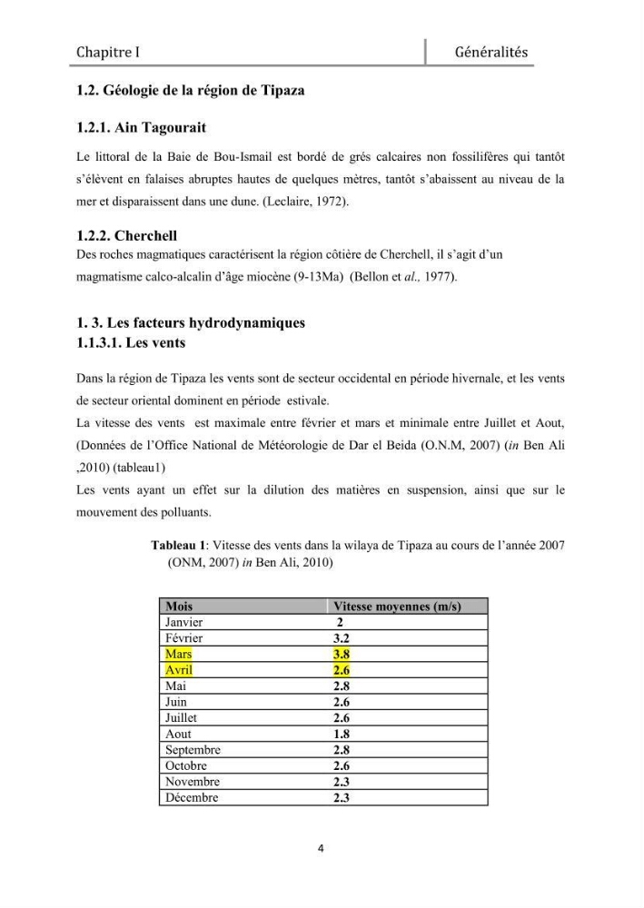 Recherche des espèces algales à intérêt aquacole dans la région de Tipaza