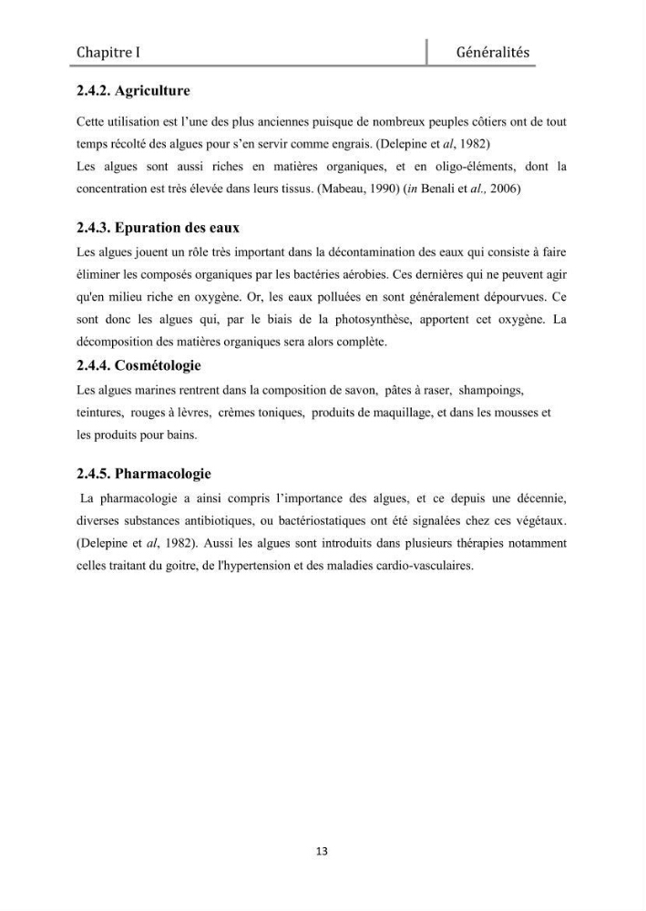 Recherche des espèces algales à intérêt aquacole dans la région de Tipaza