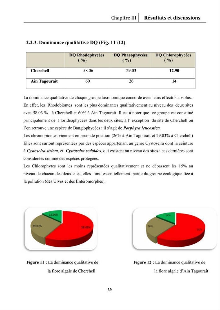 Recherche des espèces algales à intérêt aquacole dans la région de Tipaza