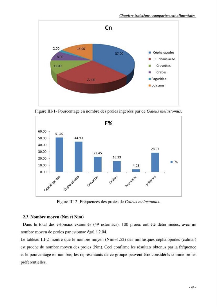 Contribution à l\'étude du comportement de Galeus melastomus (Scyliorhinidae, Elasmobranches) dans le bassin Algérien