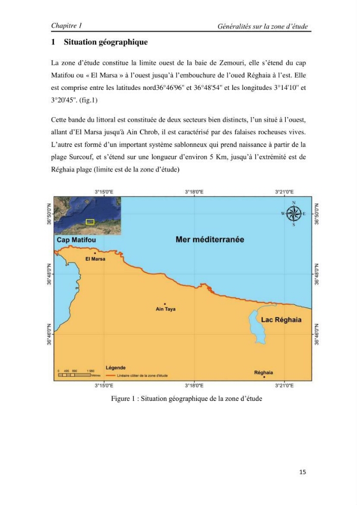 Etude et évaluation de l\'état de la vulnérabilité du système côtier de la zone Est-Algéroise