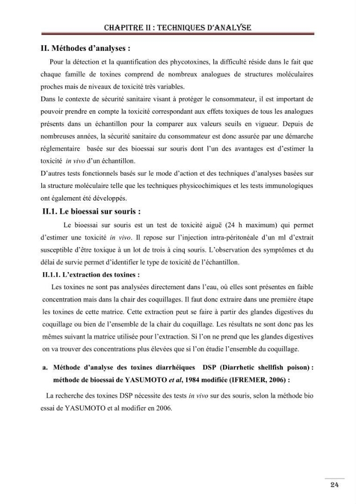 Synthèse bibliographique sur les phycotoxines