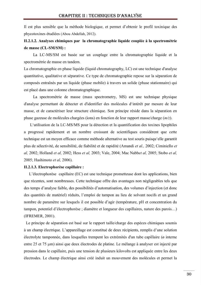 Synthèse bibliographique sur les phycotoxines
