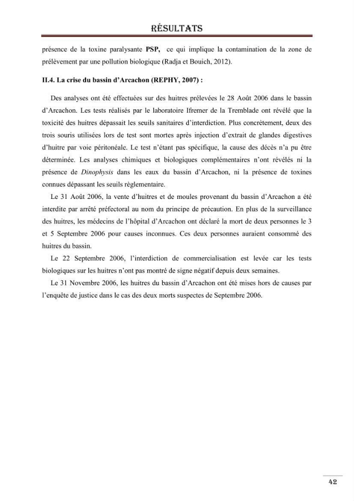 Synthèse bibliographique sur les phycotoxines