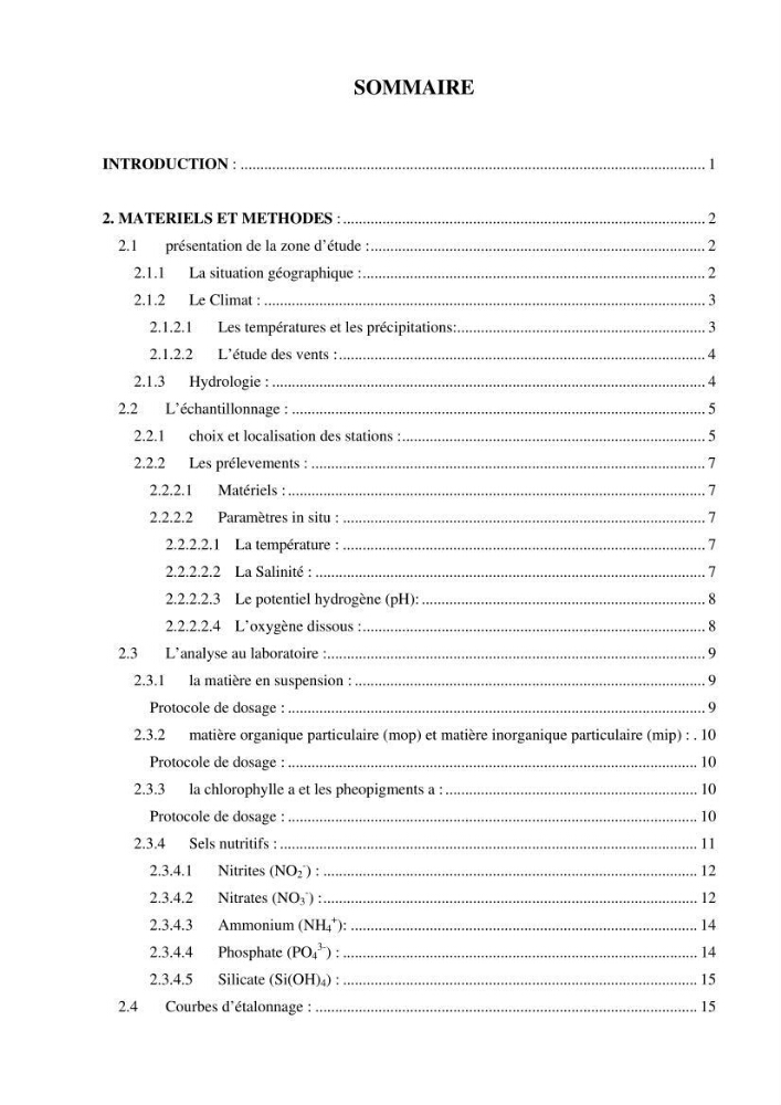 Contribution a l\'étude de la baie d\'El Djamila