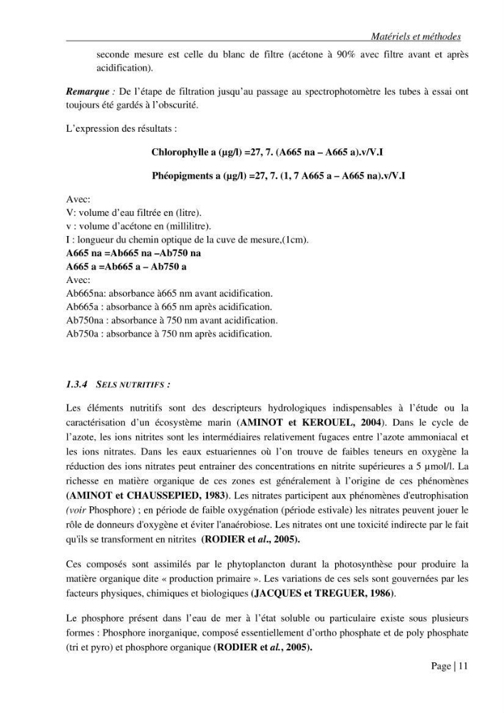 Contribution a l\'étude de la baie d\'El Djamila