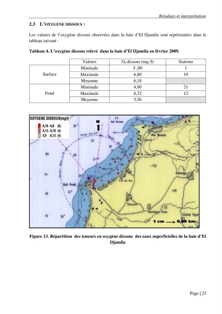 Contribution a l\'étude de la baie d\'El Djamila