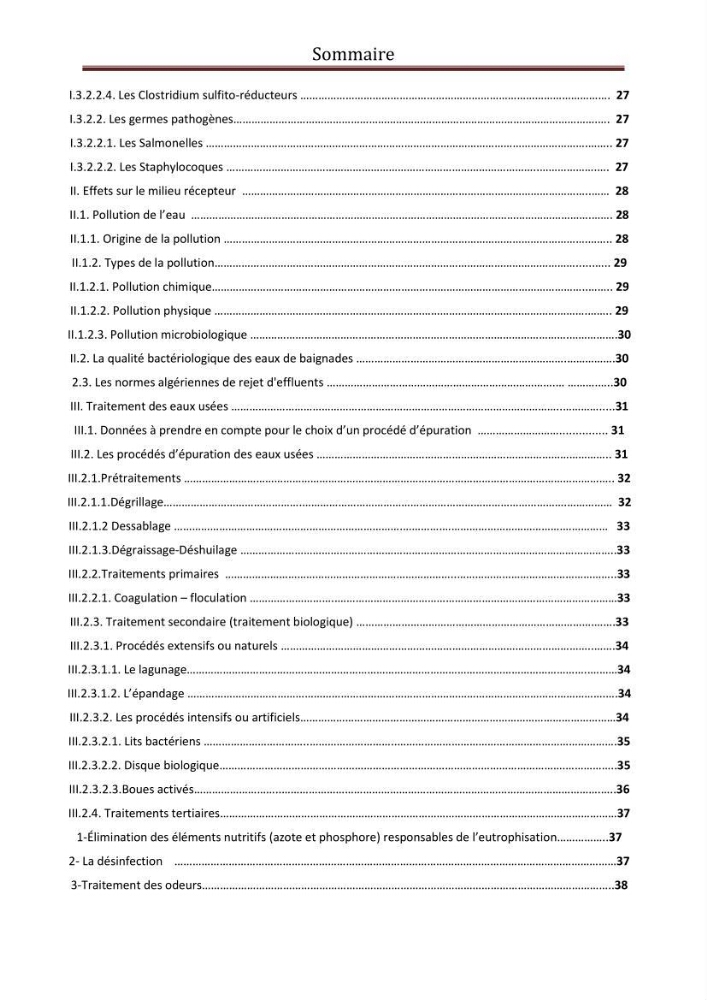 Contribution a L\'étude des parametres physico-chimique et bactériologiques du littoral de boudouaou el bahri pour la création d\'une station d\'une station d\'épuration