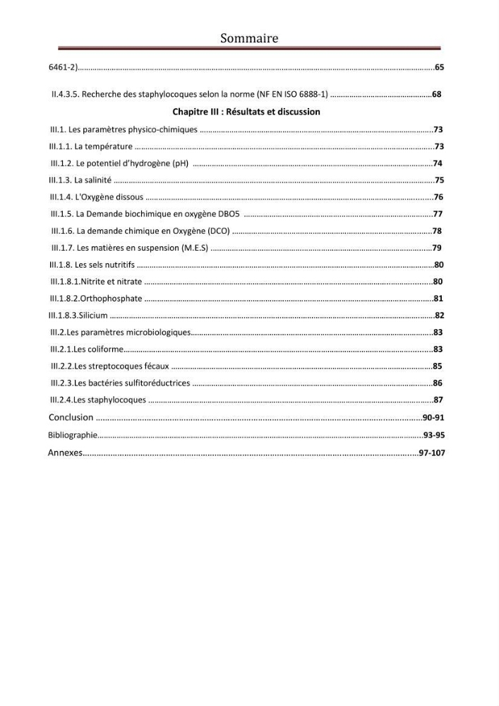 Contribution a L\'étude des parametres physico-chimique et bactériologiques du littoral de boudouaou el bahri pour la création d\'une station d\'une station d\'épuration
