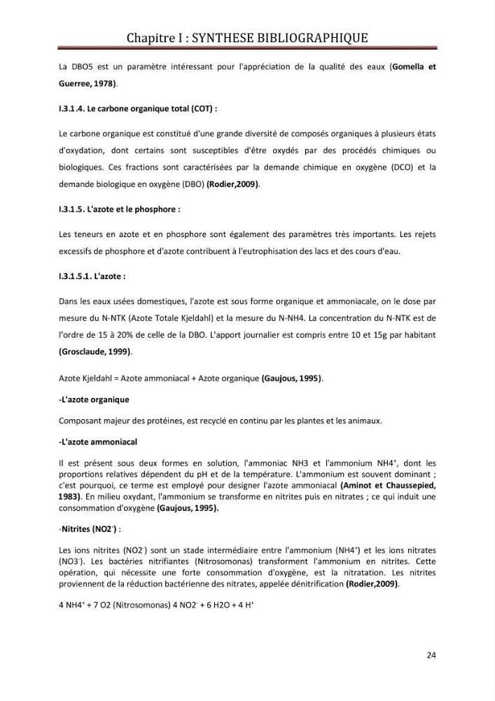 Contribution a L\'étude des parametres physico-chimique et bactériologiques du littoral de boudouaou el bahri pour la création d\'une station d\'une station d\'épuration