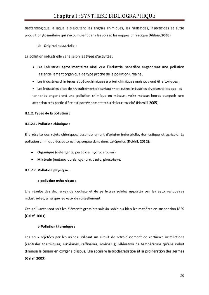 Contribution a L\'étude des parametres physico-chimique et bactériologiques du littoral de boudouaou el bahri pour la création d\'une station d\'une station d\'épuration