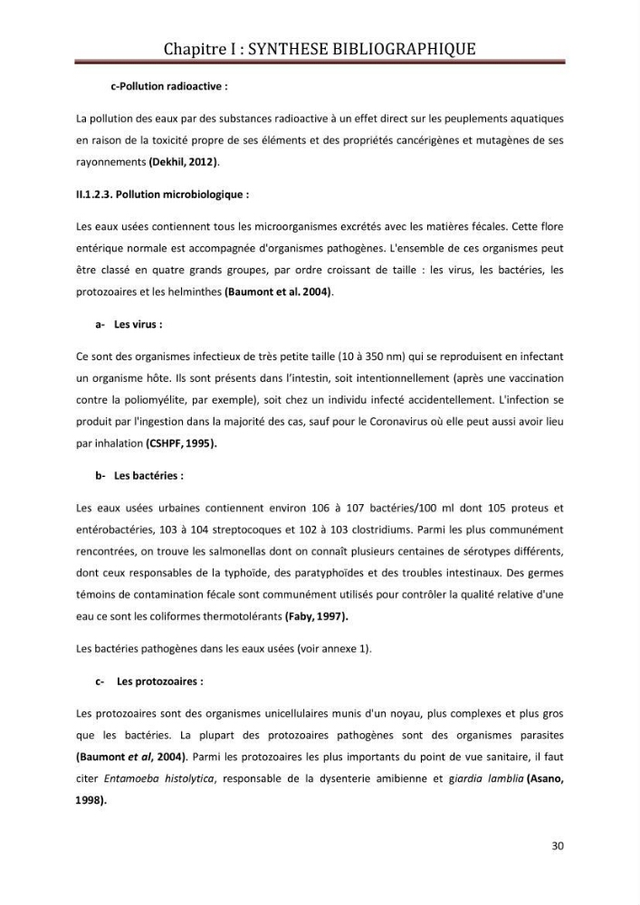 Contribution a L\'étude des parametres physico-chimique et bactériologiques du littoral de boudouaou el bahri pour la création d\'une station d\'une station d\'épuration