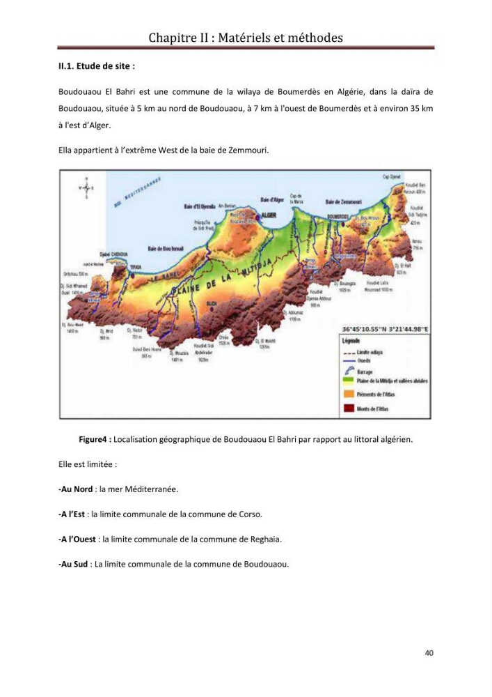 Contribution a L\'étude des parametres physico-chimique et bactériologiques du littoral de boudouaou el bahri pour la création d\'une station d\'une station d\'épuration