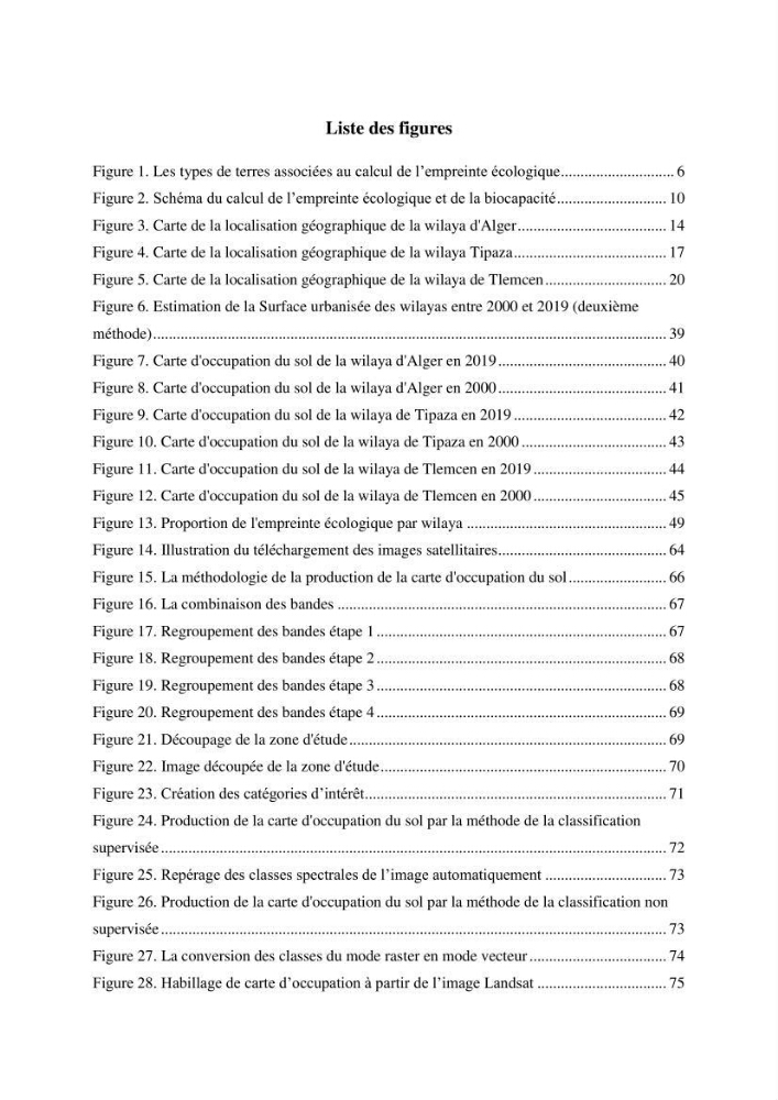 Empreinte écologique de l\'urbanisation au niveau des villes côtières algeriennes: cas de la wilaya d\'Alger,Tipaza et Tlemcen
